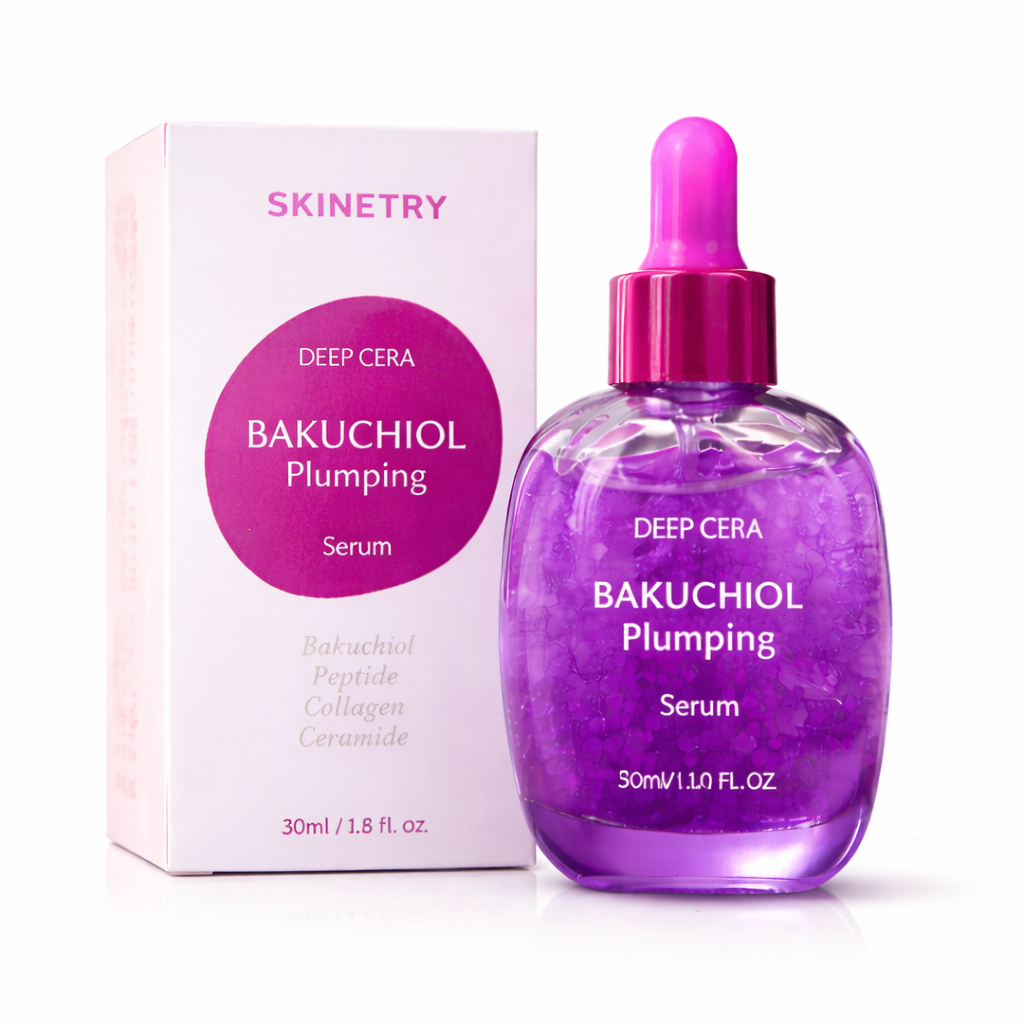 SKINETRY Bakuchiol Plumping Face Serum - Retinol Natural Alternative for Sensitive Skin, with Niacinamide & Hyaluronic Acid, (1.01oz / 30ml)